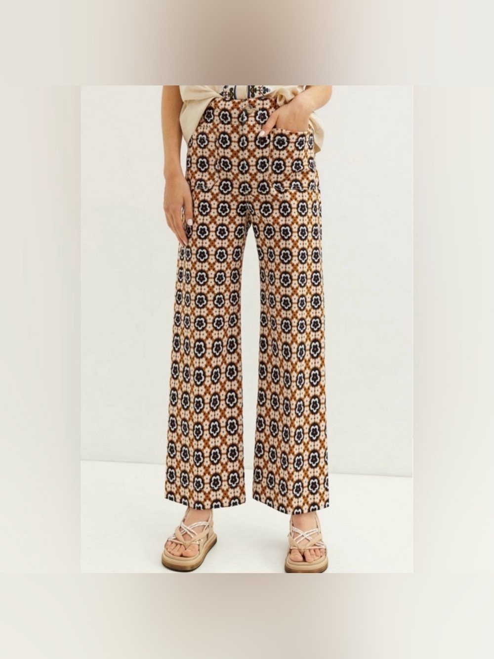 Maeve by Anthropologie The Colette Cropped Wide-Leg Pants